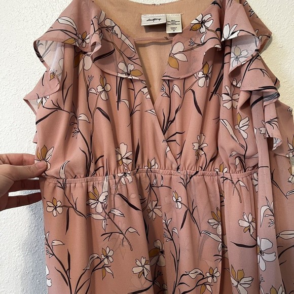 Buckle Daytrip Medium Floral Surplice Pink Maxi Dress Off The Shoulder summer - Picture 7 of 10